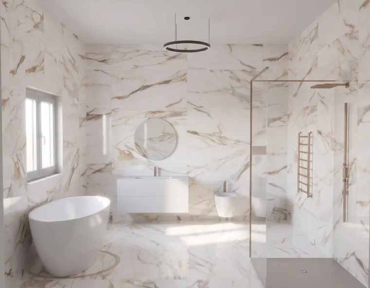 POSA — bagno fotorealistico generato dall'AI, scenario 2