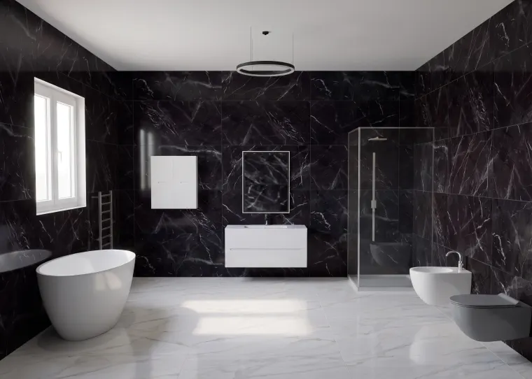 POSA — bagno fotorealistico generato dall'AI, scenario 3
