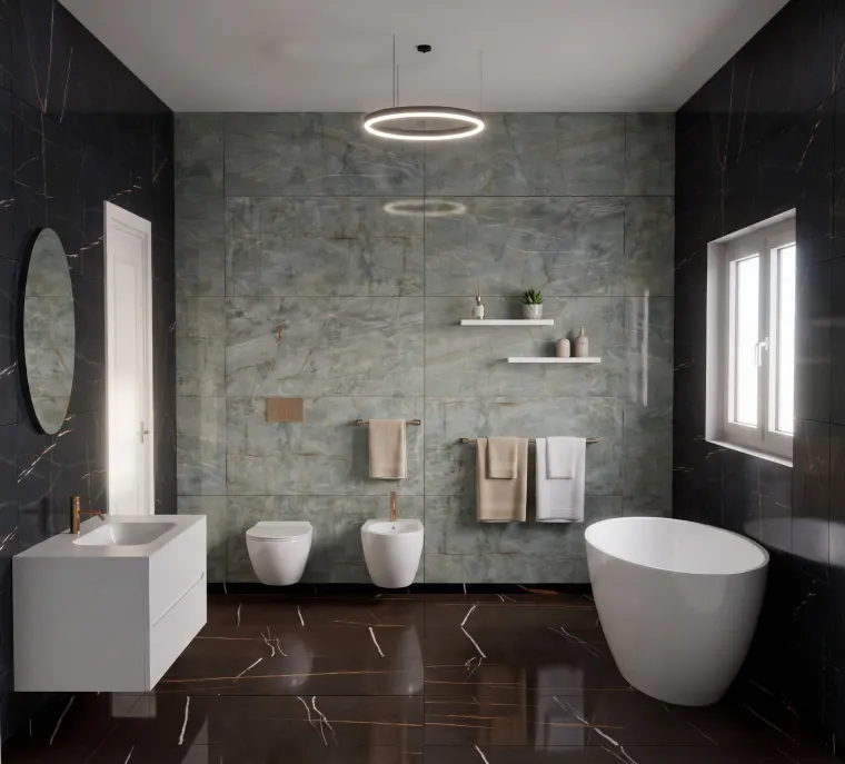 POSA — bagno fotorealistico generato dall'AI, scenario 4