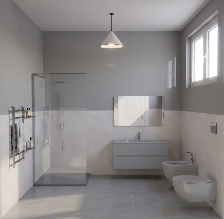 POSA — bagno fotorealistico generato dall'AI, scenario 5