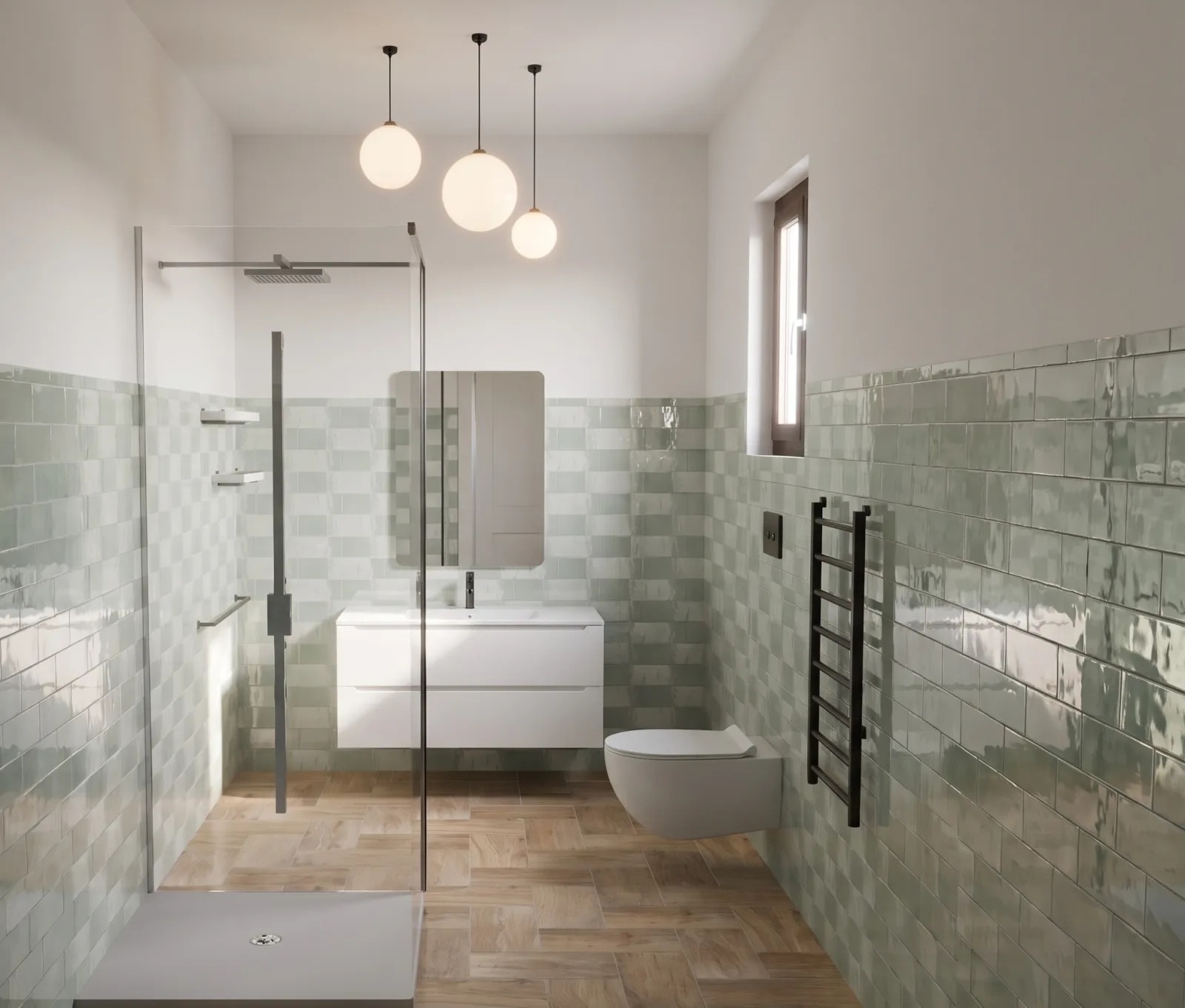 POSA — foto fotorealistica del bagno generata dall'AI in showroom, scenario 6