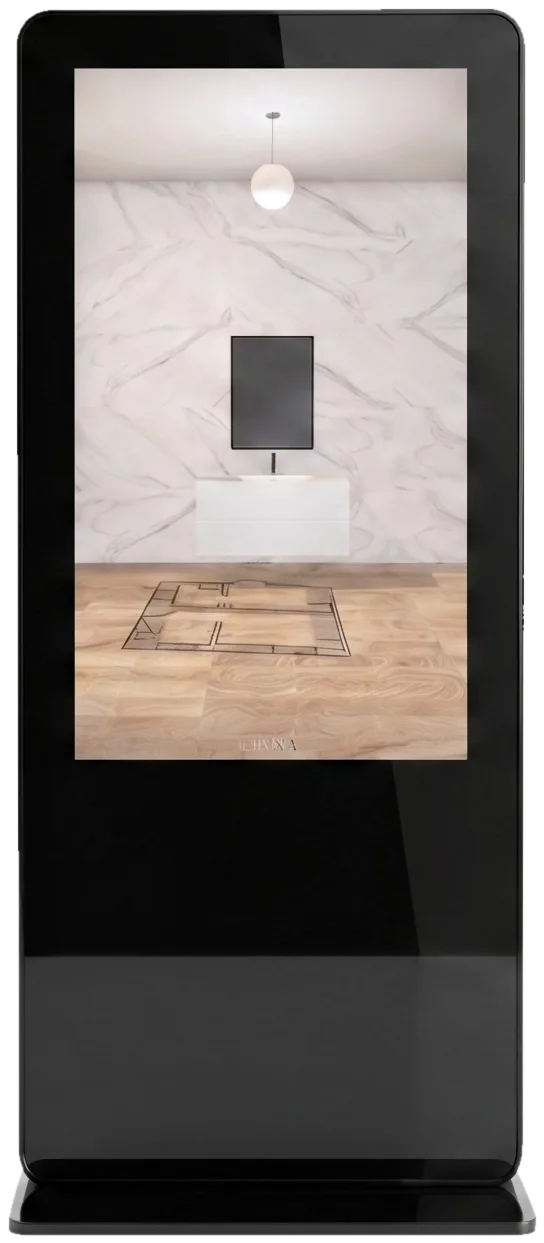 POSA — totem touch da showroom con configuratore semplificato per il cliente